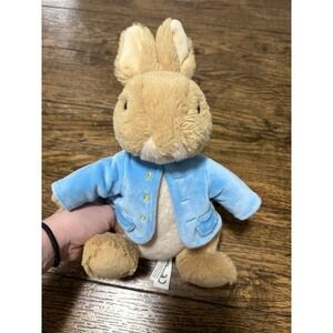 Pottery Barn Kids Peter Rabbit Plush Toy Blue Tan Small Spring Easter